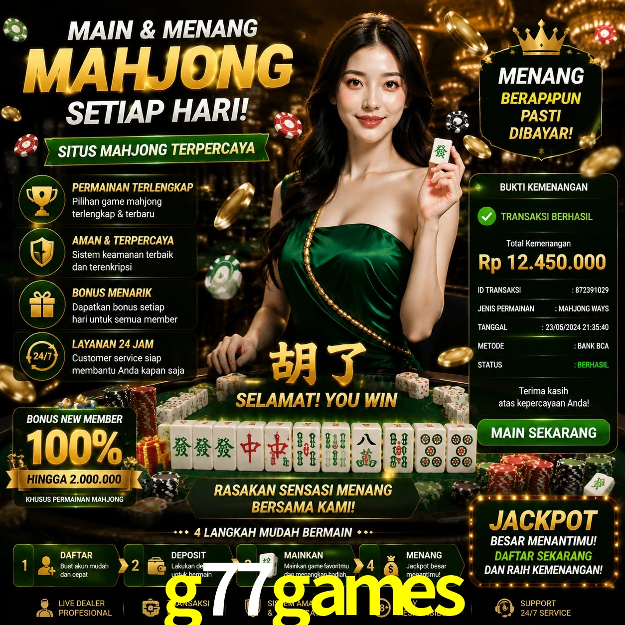 Ganhar e sacar na g77games